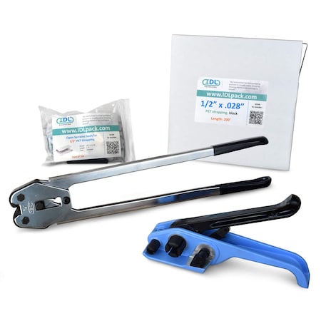 Idl Packaging 1/2" Polyester Strapping Kit, 200 Ft. Tensioner/Sealer BM.PSK.12.200